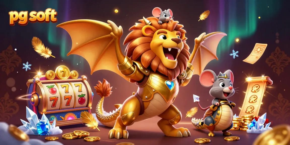 Spin the reels with pg soft in a dynamic 3D scene featuring golden armor chimera and jackpot elements.