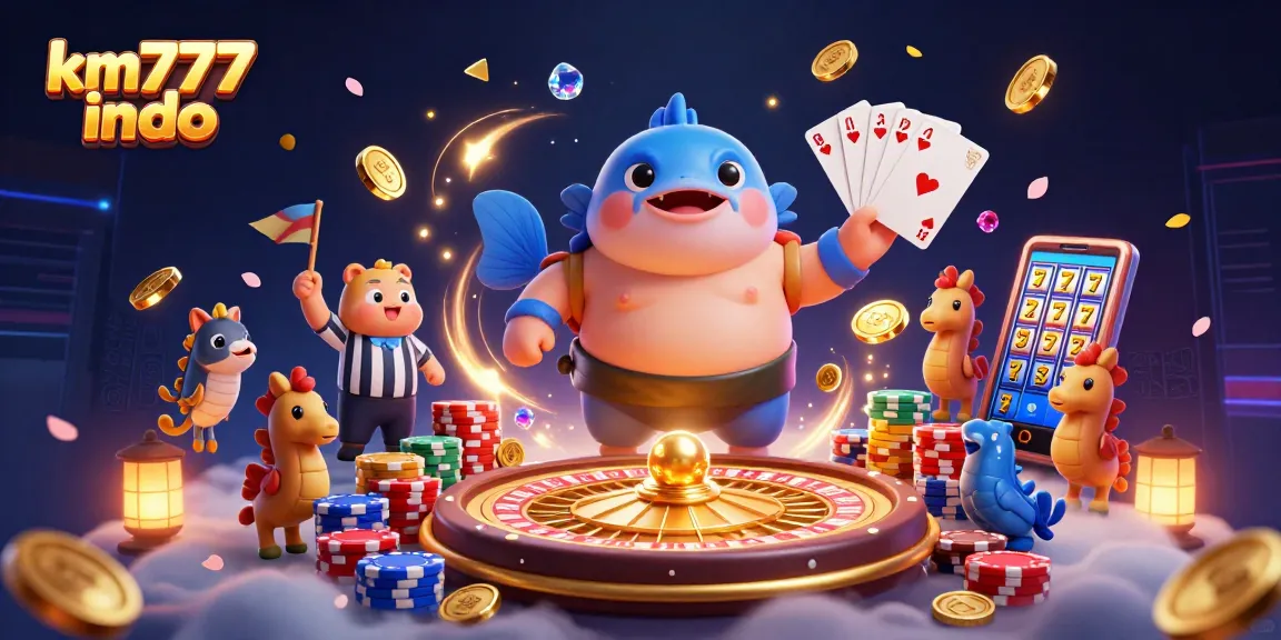 Engage with km777 indo's thrilling underwater casino scene featuring dynamic characters and rich game elements.