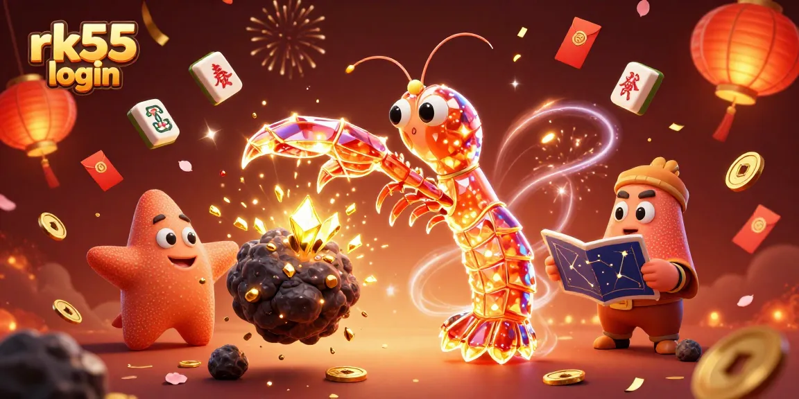 Engage with rk55 login as a 3D mantis shrimp battles cosmic odds, revealing treasure.