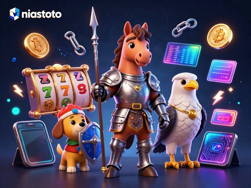 Experience exhilarating gaming with niastoto as a knight and companions navigate slot games and crypto