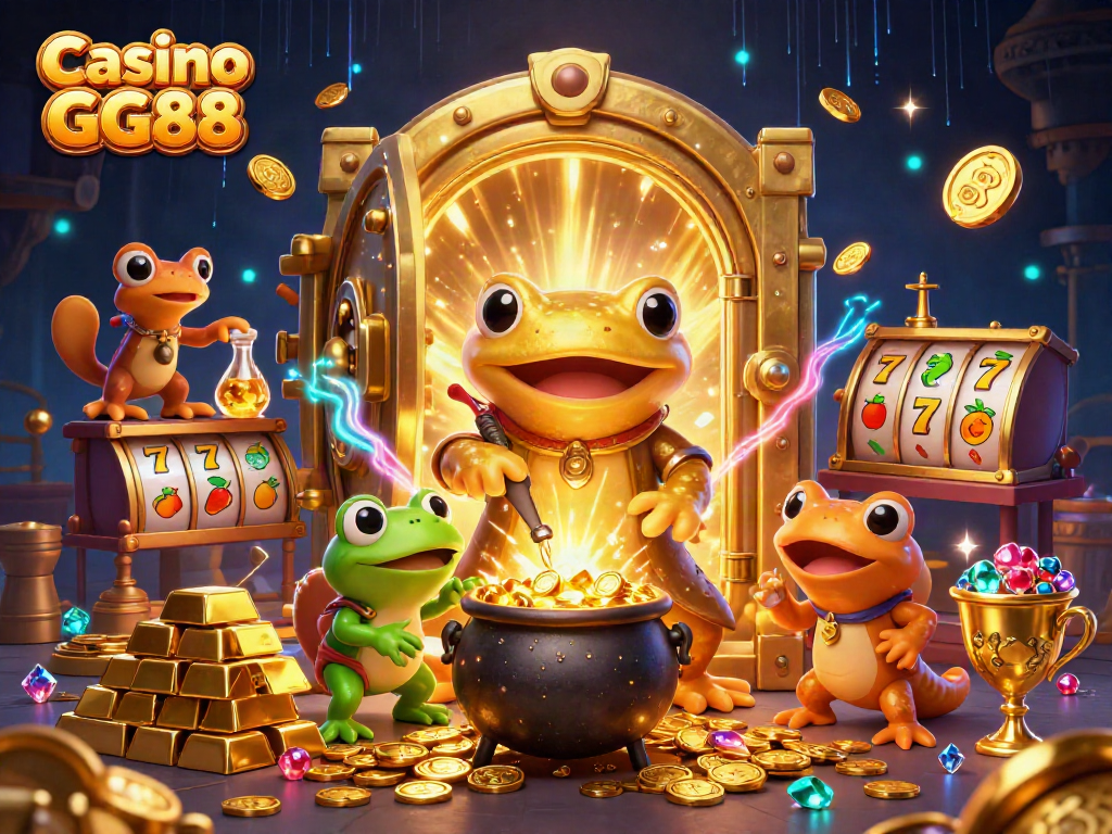 Engage with Casino GG88's vibrant scene of gaming excitement and treasure gathering.