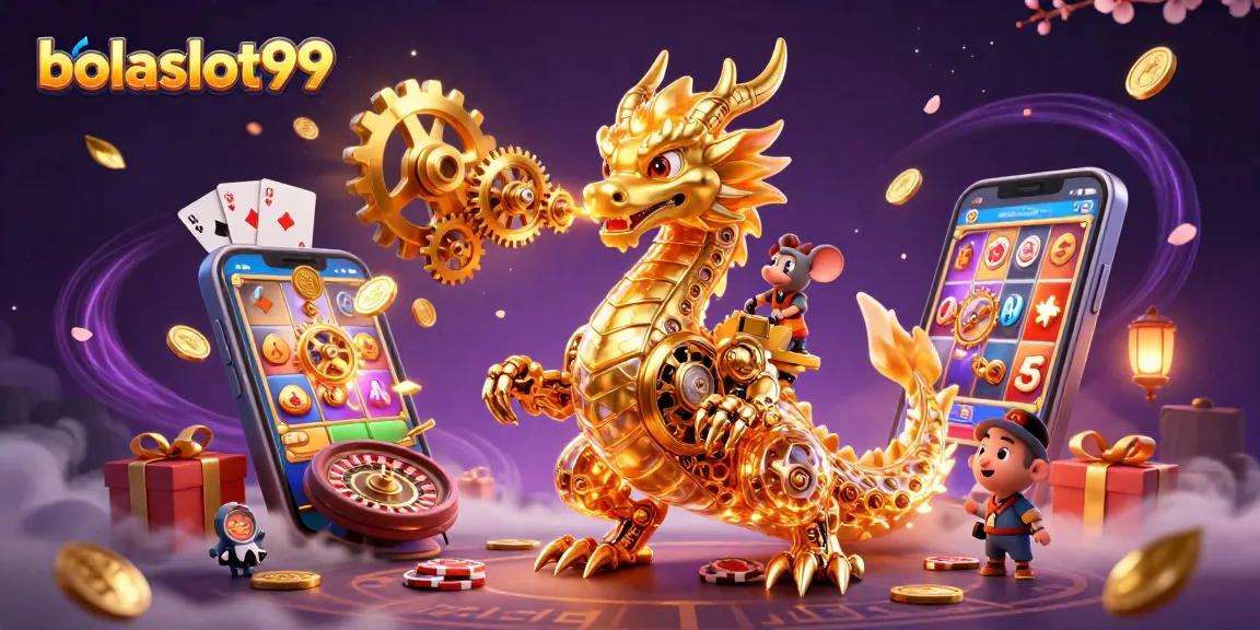 Experience the exciting world of bolaslot99 with a golden dragon and thrilling slot games!