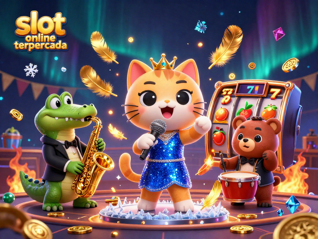 Menggandeng slot online terpercaya, rasakan keseruan bermain dengan karakter kucing penyanyi jazz, buaya saxofon, dan beruang drum di kasino.