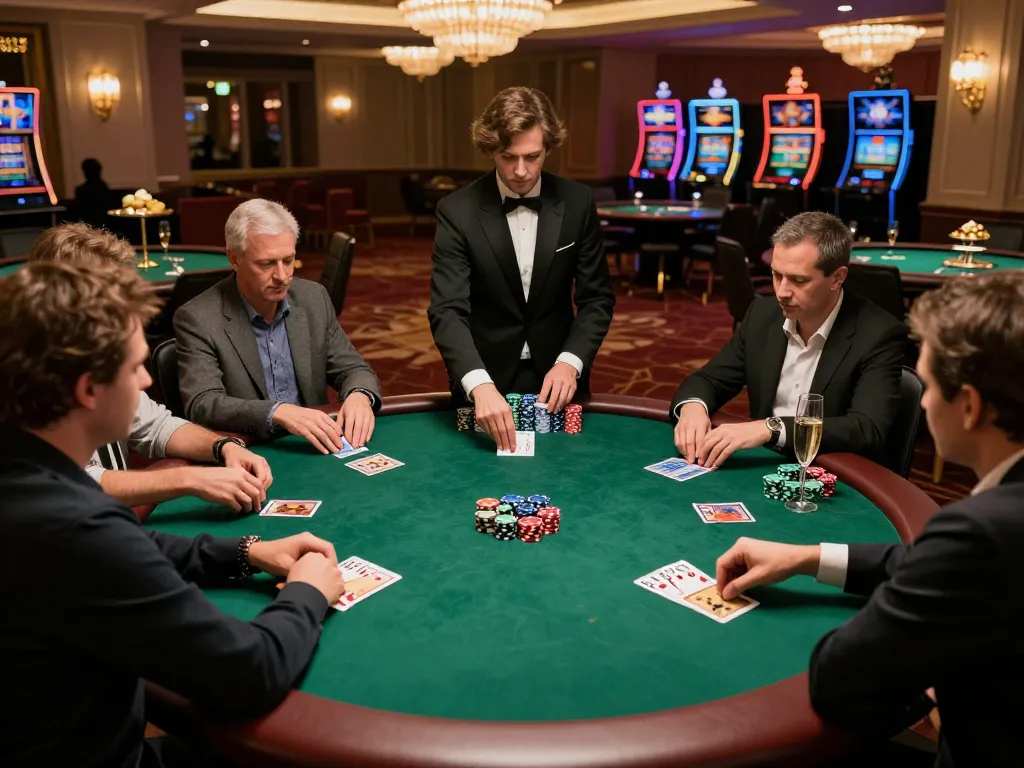 Experience joylink free kredit while playing an exciting poker game in a luxurious casino environment
