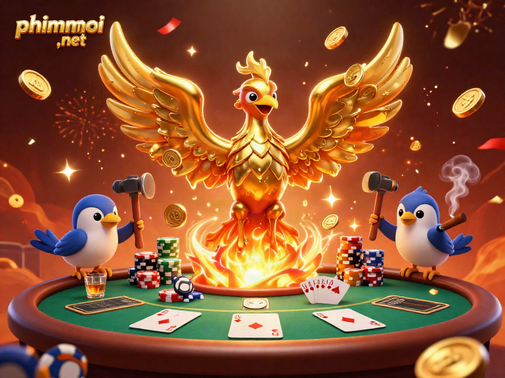 Engage in thrilling poker action at phimmoi ,net with golden phoenix and poker chips.