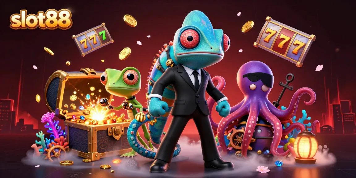 Slot88 memberikan pengalaman bermain slot online yang seru dengan karakter kartun dan elemen menarik yang bergerak dinamis.