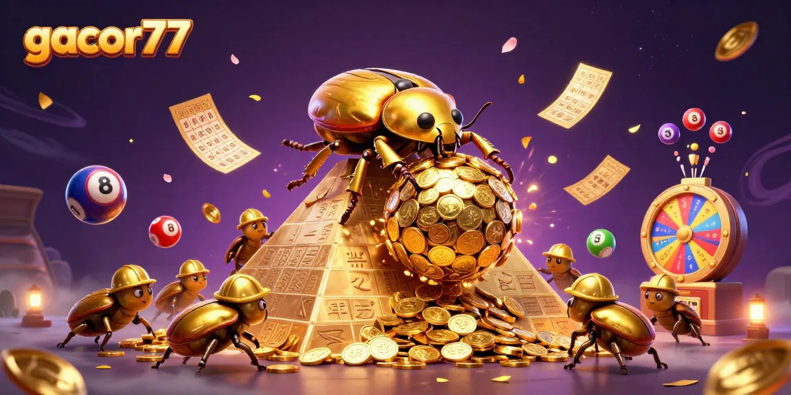 Bermain gacor77 dengan jackpot koin emas yang melimpah dan simbol kasino, keseruan bersenang-senang.
