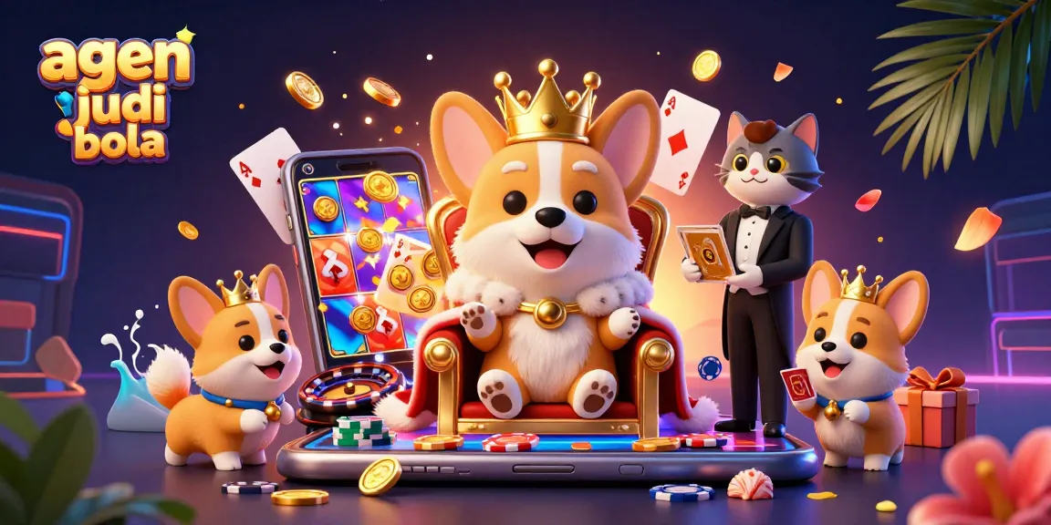 Experience exciting gaming thrills with agen judi bola in a vibrant 3D casino scene.