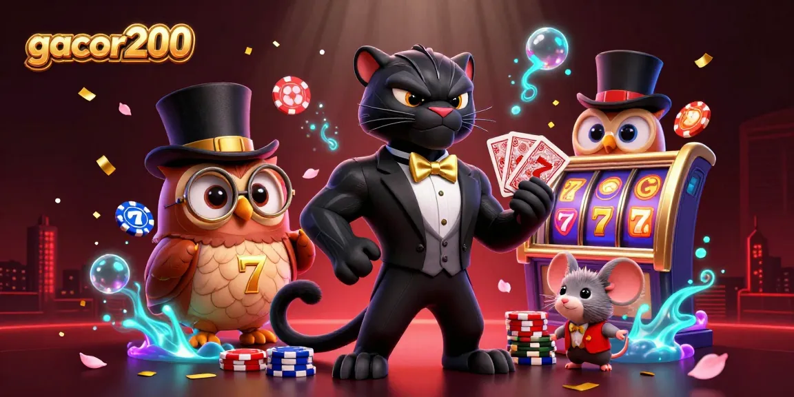 Permainan seru gacor200 dengan panther, burung hantu, dan tikus keberuntungan di dunia slot yang menakjubkan.