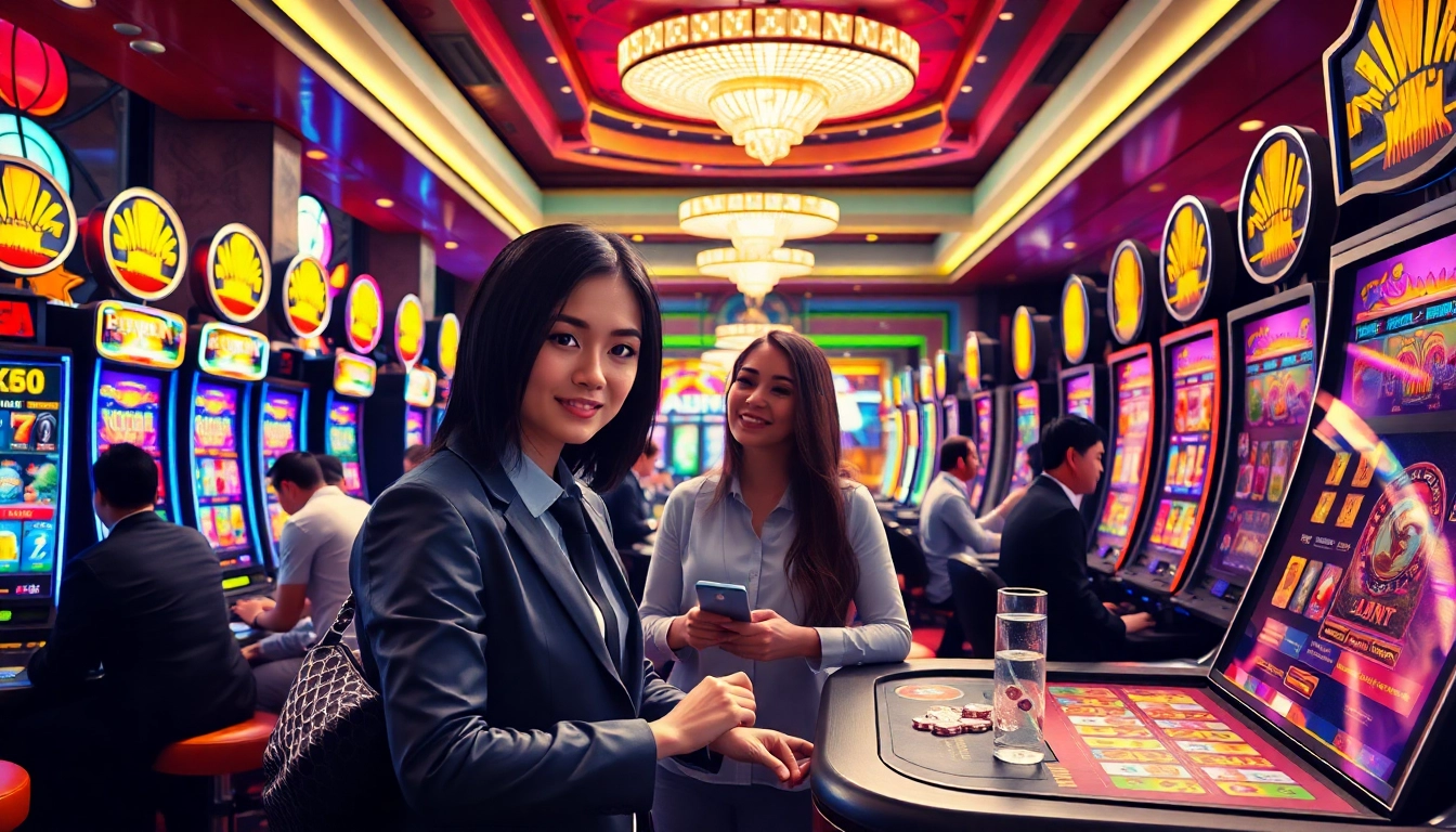 Menang besar dengan Miko69 di meja kasino dan mesin slot yang meriah.