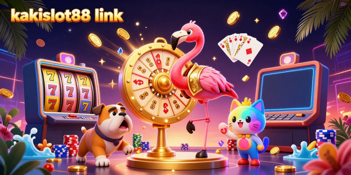 Menangkan hadiah dengan kakislot88 link dalam ilustrasi kasino animasi yang penuh warna.