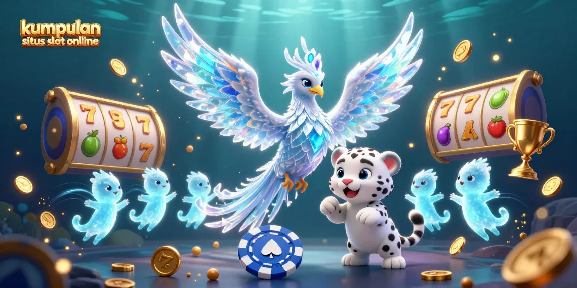 Experience the excitement of kumpulan situs slot online with a colorful and dynamic 3D illustration showcasing various slot elements.