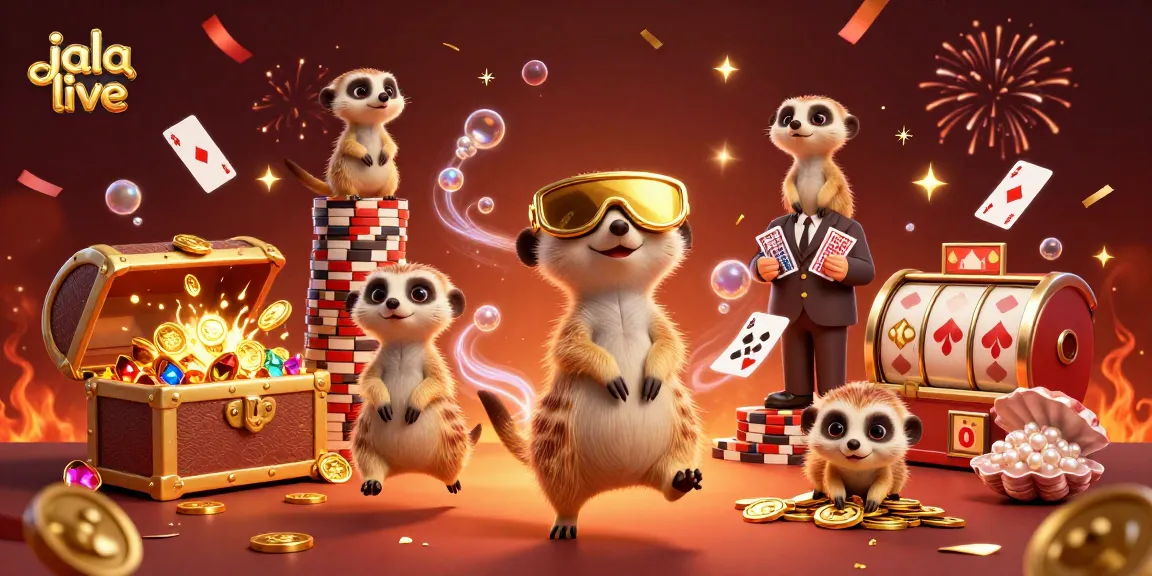 Experience exciting gameplay at jala live with meerkat dealers and vibrant casino elements.