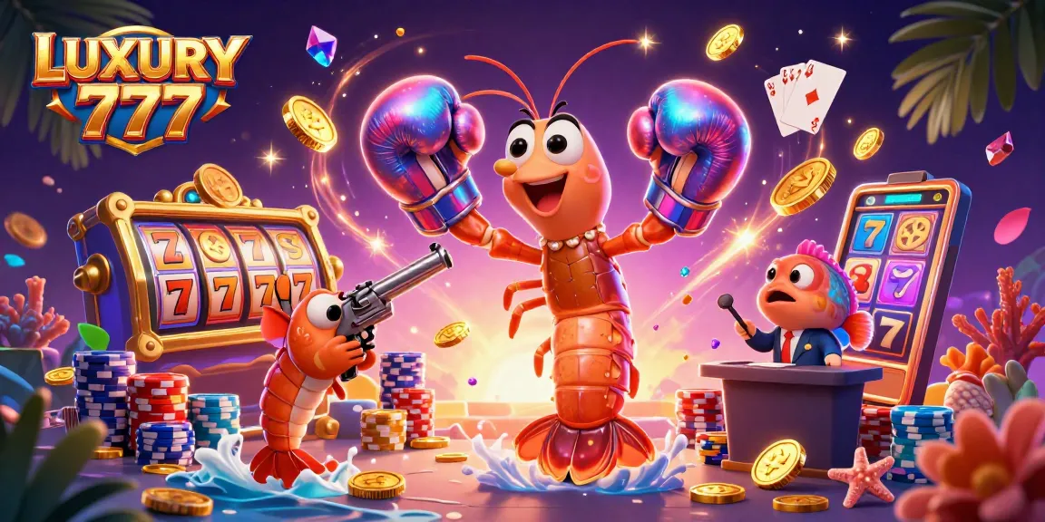 Memenangkan LUXURY 777 dengan mantis udang dan teman-teman mereka yang memeriahkan suasana kasino.
