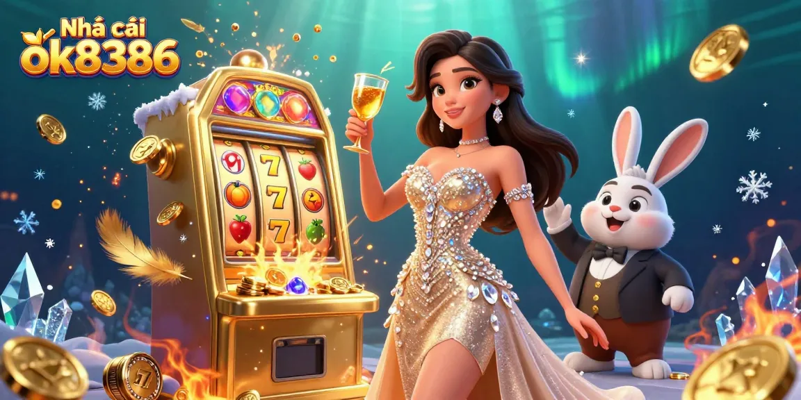 Experience the thrill at Nhà cái ok8386 featuring a stunning jackpot slot machine and dynamic characters.
