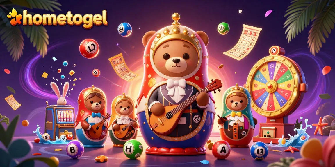 Engage in fun lottery action with hometogel and colorful elements spinning dynamically in an exciting casino scene.