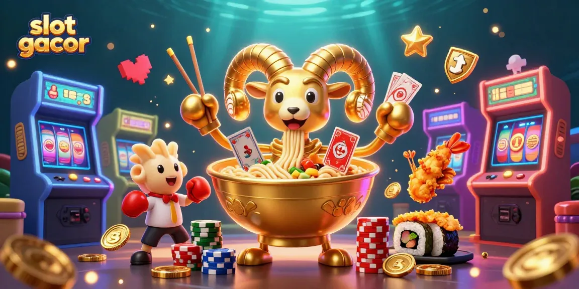 Experience a vibrant slot gacor scene with playful characters and engaging casino elements.