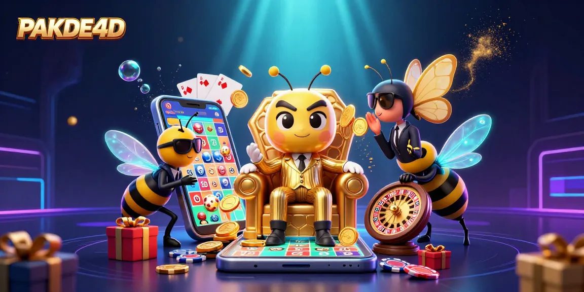 Engage with PAKDE4D, an online lottery platform, in an enchanting scene filled with characters and vibrant gaming elements.