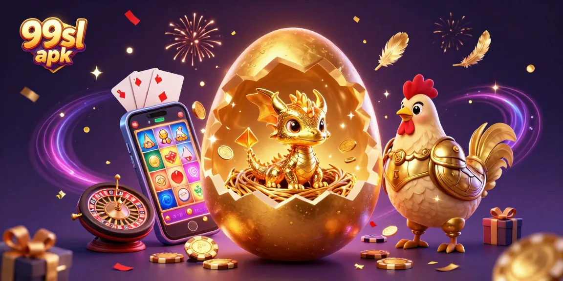 Experience thrilling wins with 99sl apk where golden dragon and poker chips rise amidst a slot game