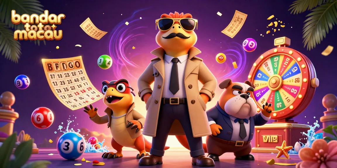 Bandar toto macau menghadirkan raptor kartun 3D unik menggunakan trench coat untuk masuk ke lounge VIP kasino.