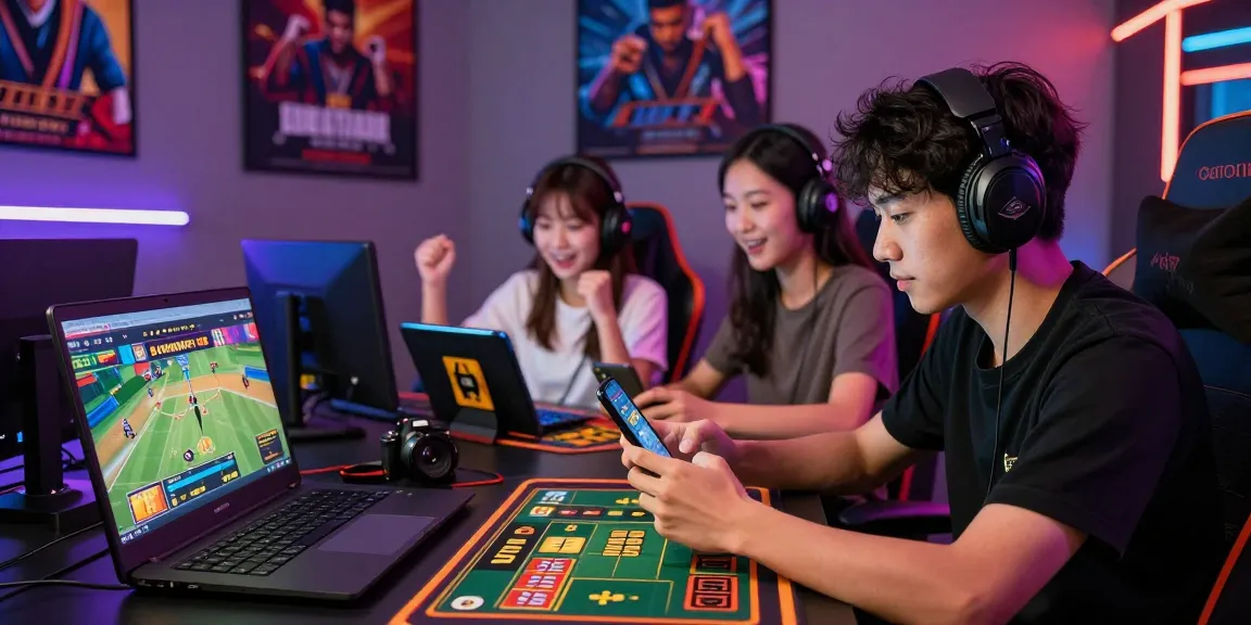 BUKUMIMPI138 - Pemain taruhan online merayakan kemenangan dalam suasana gaming yang energik