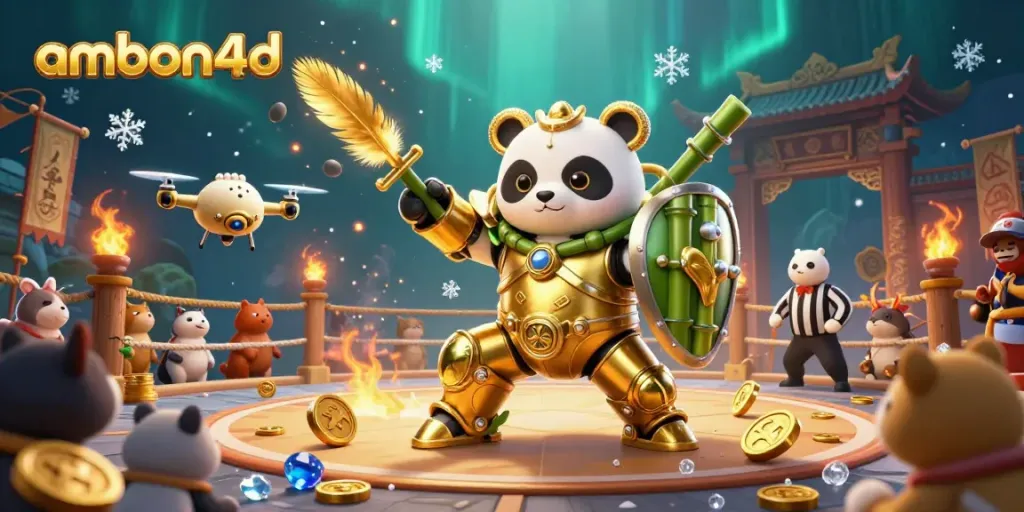 Experience thrilling action at ambon4d with a golden panda in a dynamic casino arena.