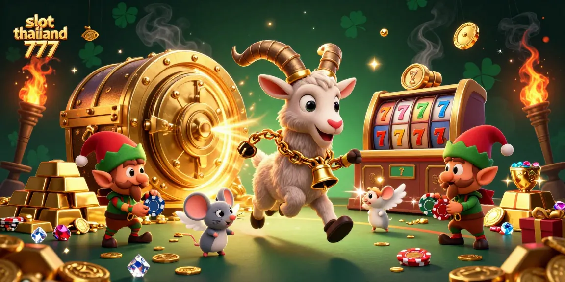Engage in exciting gameplay with slot thailand 777, featuring intricate characters and dazzling casino elements in a festive illustration.